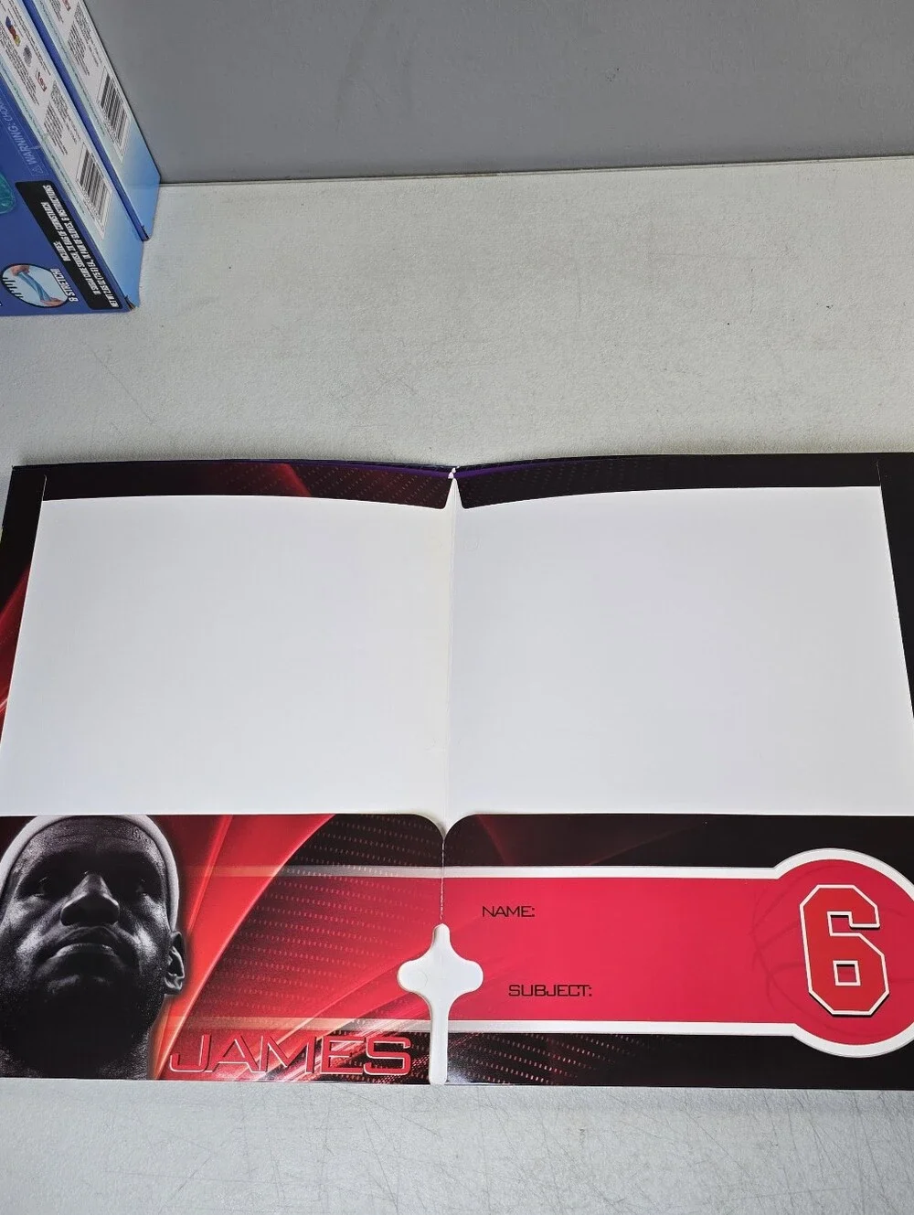 Kobe Bryant , LeBron, Wade, Durant Etc NBA School 2 Pocket Folders Bundle Of 5